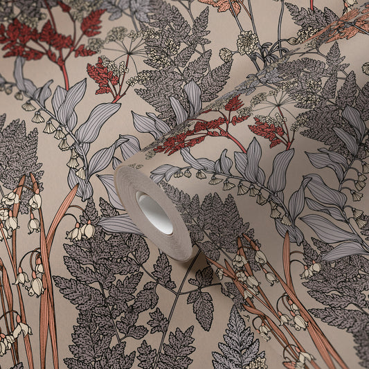 A.S. Création Blumen Tapete Beige 377512 Wandtapete Vliestapete Natur Floral