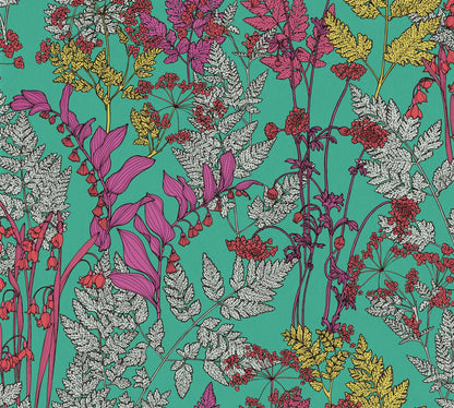 A.S. Création Blumentapete Grün 377516 Wandtapete Vliestapete Natur Floral Vlies