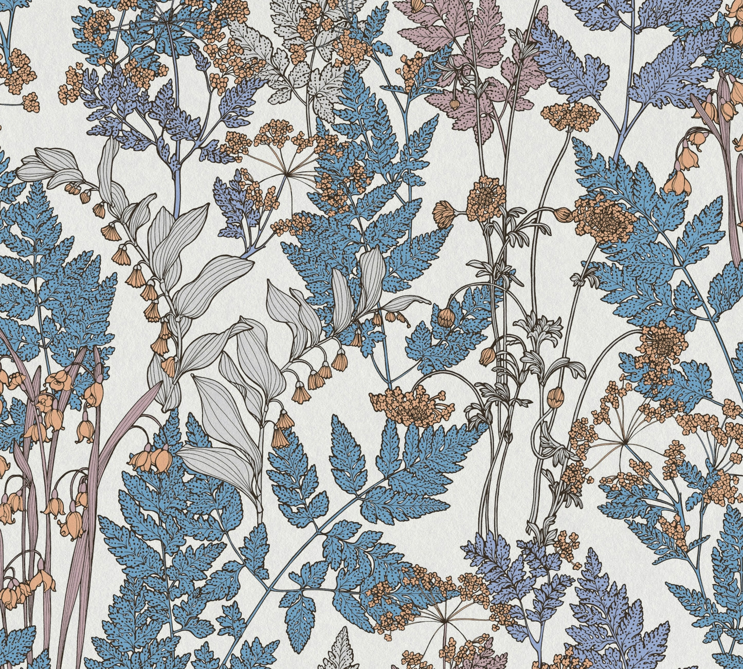 A.S. Création Blumentapete Blau 377517 Wandtapete Vliestapete Natur Floral Vlies