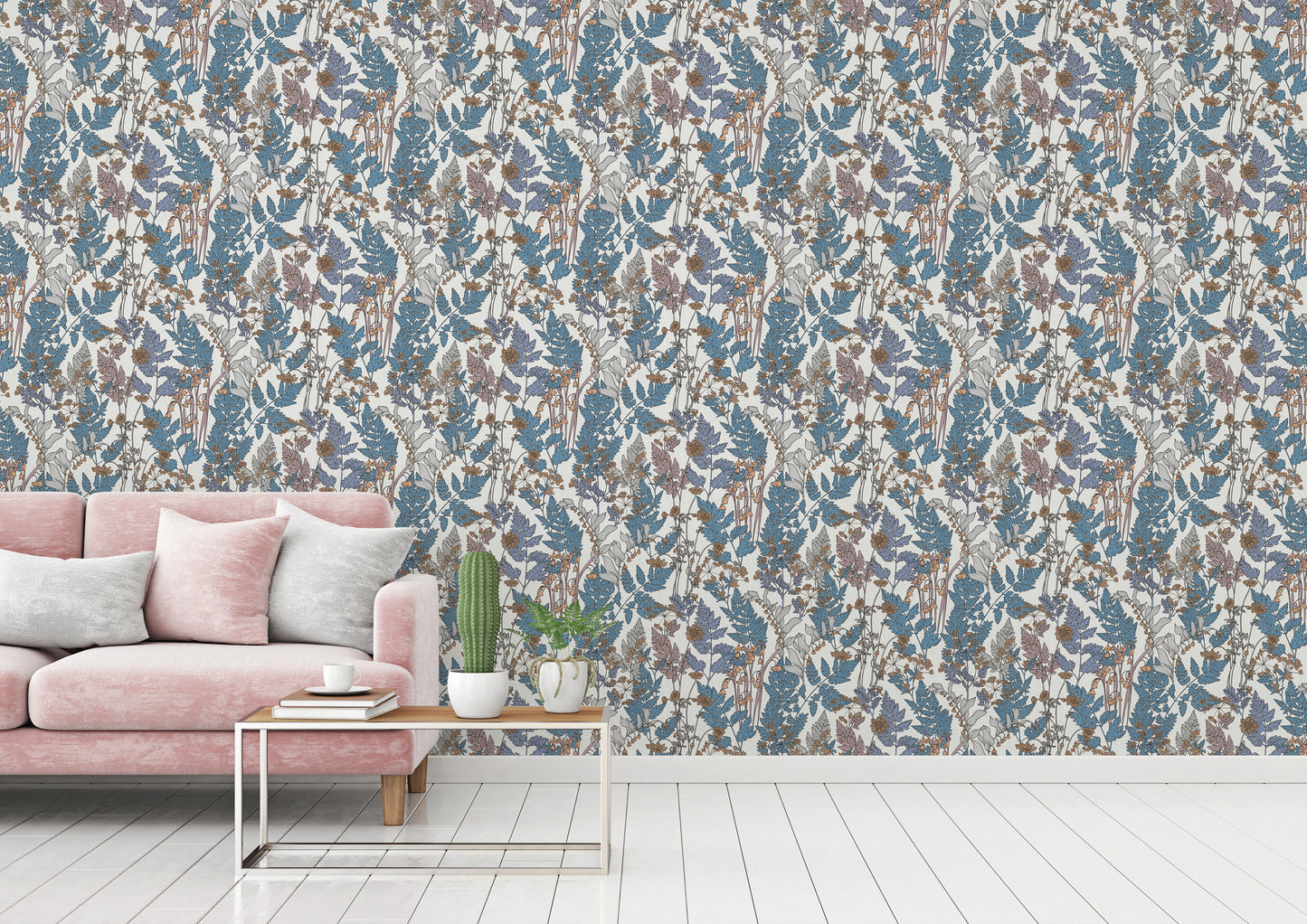 A.S. Création Blumentapete Blau 377517 Wandtapete Vliestapete Natur Floral Vlies