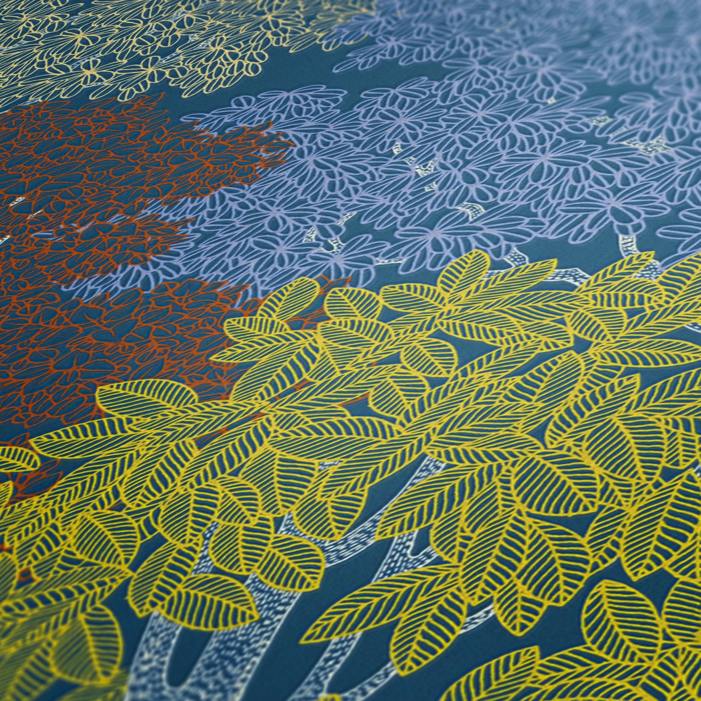 A.S. Création Waldtapete Blau 377531 Wandtapete Vliestapete Natur Floral Vlies