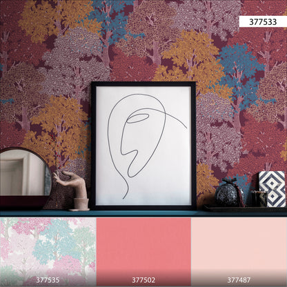 A.S. Création Waldtapete Lila 377533 Wandtapete Vliestapete Natur Floral Vlies