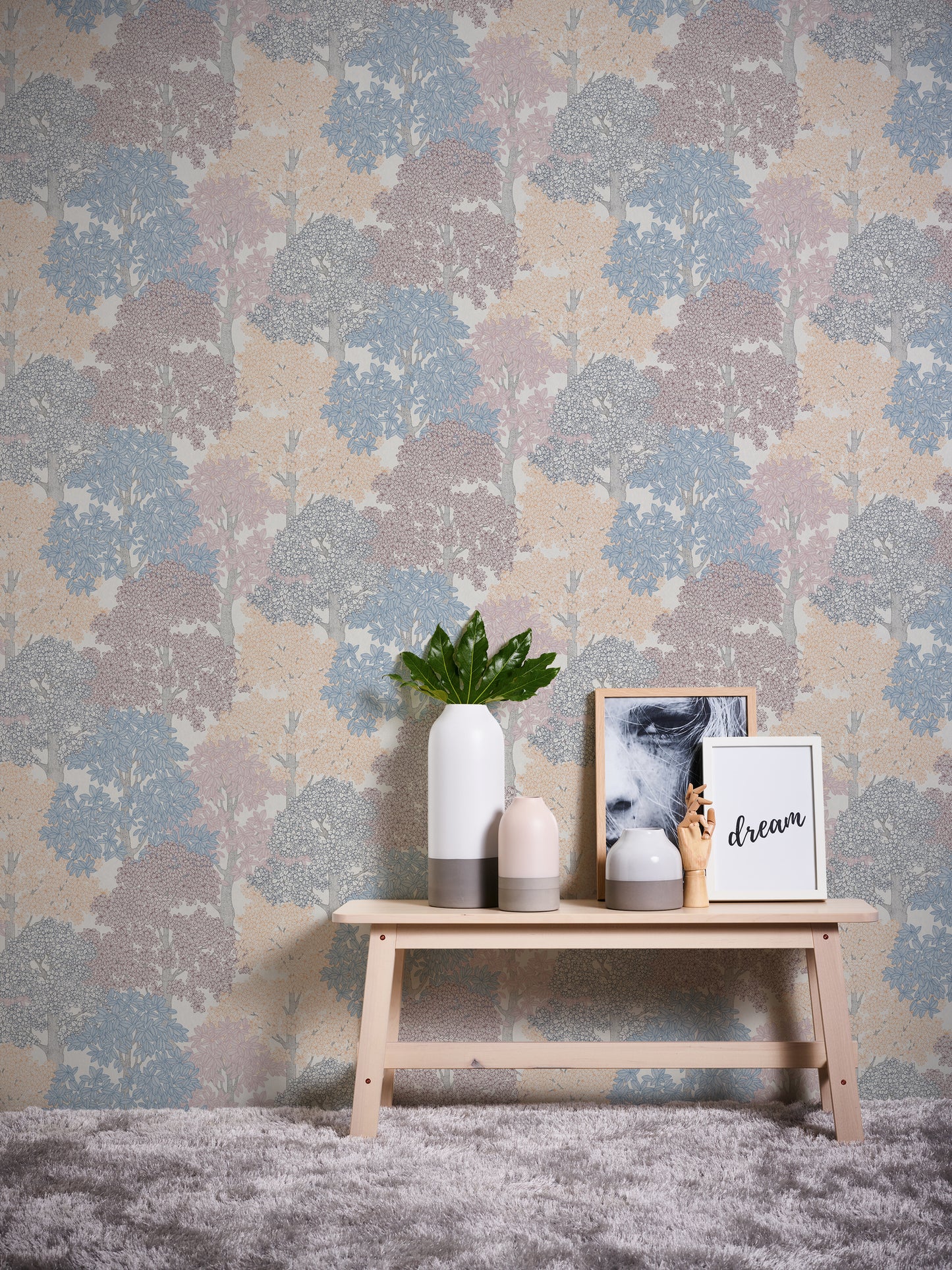 A.S. Création Waldtapete Bunt 377534 Wandtapete Vliestapete Natur Floral Vlies