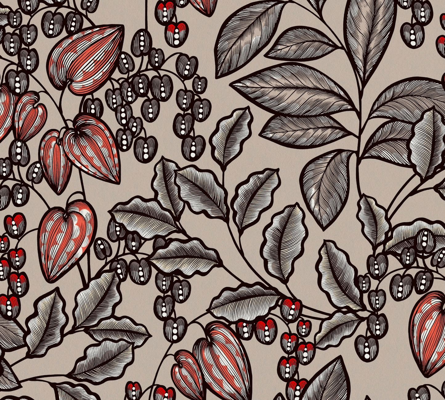 A.S. Création Blumen Tapete Braun 377543 Wandtapete Vliestapete Natur Floral