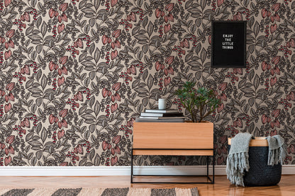 A.S. Création Blumen Tapete Braun 377543 Wandtapete Vliestapete Natur Floral