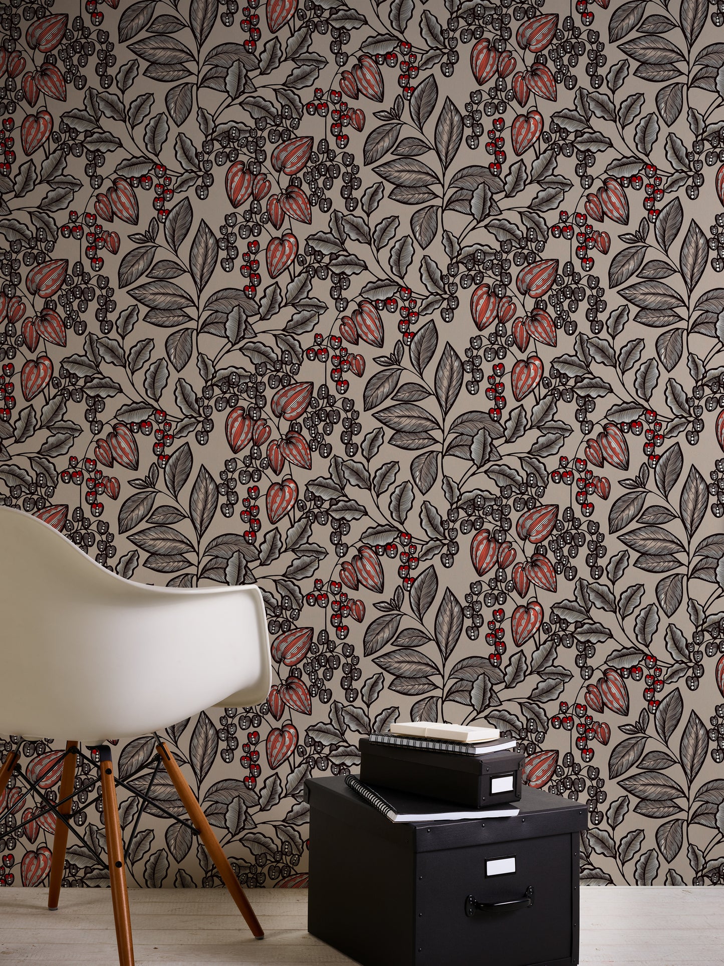 A.S. Création Blumen Tapete Braun 377543 Wandtapete Vliestapete Natur Floral