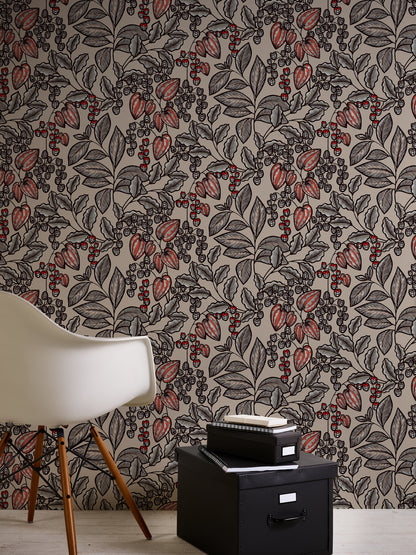 A.S. Création Blumen Tapete Braun 377543 Wandtapete Vliestapete Natur Floral