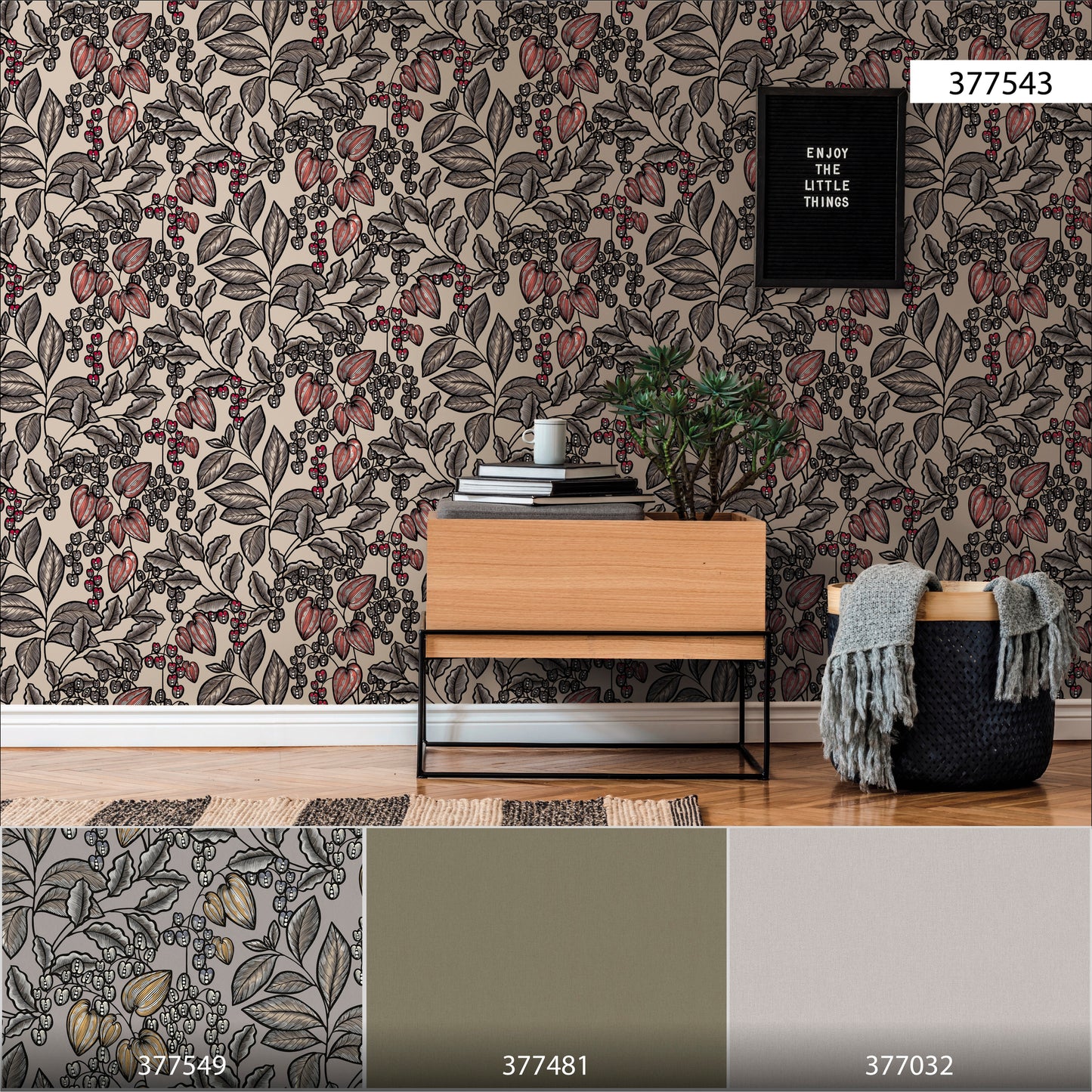 A.S. Création Blumen Tapete Braun 377543 Wandtapete Vliestapete Natur Floral