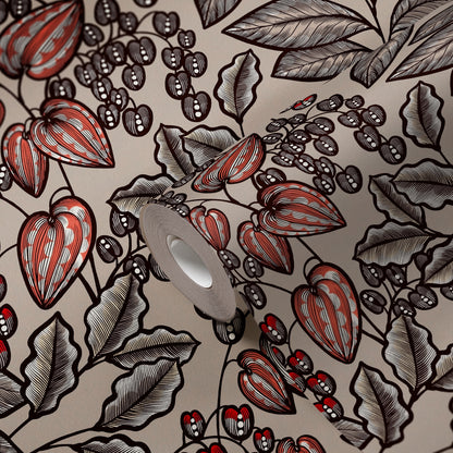 A.S. Création Blumen Tapete Braun 377543 Wandtapete Vliestapete Natur Floral