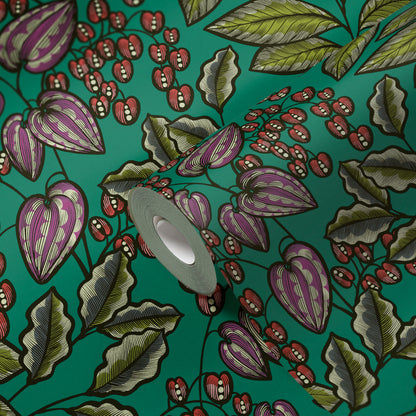 A.S. Création Blumentapete Grün 377547 Wandtapete Vliestapete Natur Floral Vlies