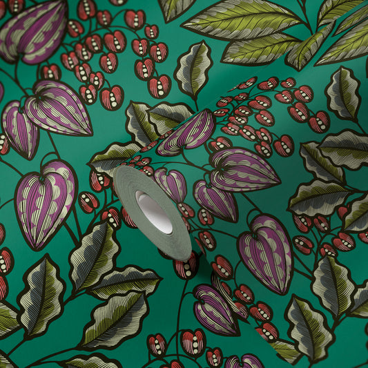 A.S. Création Blumentapete Grün 377547 Wandtapete Vliestapete Natur Floral Vlies