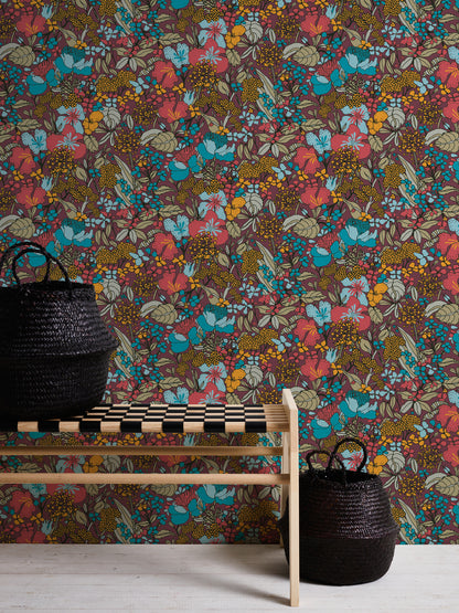 A.S. Création Dschungeltapete Rot 377563 Wandtapete Vliestapete Floral Vlies