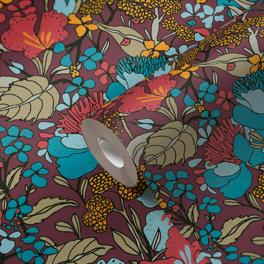 A.S. Création Dschungeltapete Rot 377563 Wandtapete Vliestapete Floral Vlies