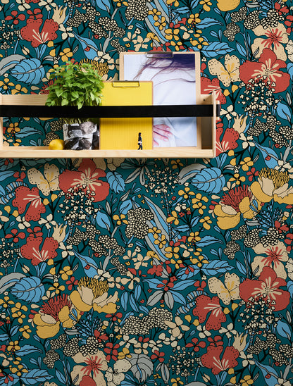 A.S. Création Dschungeltapete Bunt 377564 Wandtapete Vliestapete Floral Vlies