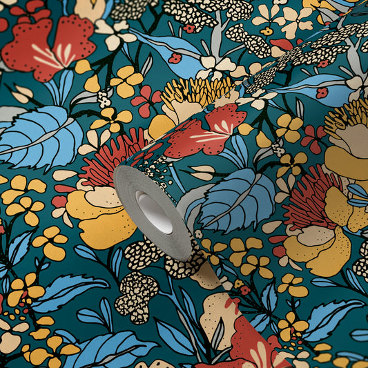 A.S. Création Dschungeltapete Bunt 377564 Wandtapete Vliestapete Floral Vlies