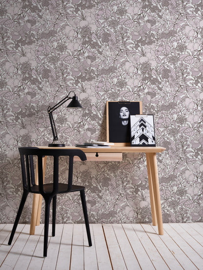 A.S. Création Dschungeltapete Creme 377565 Wandtapete Vliestapete Floral Vlies