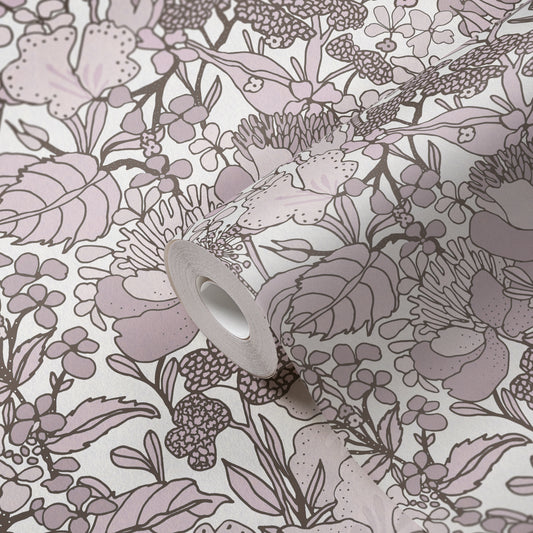 A.S. Création Dschungeltapete Creme 377565 Wandtapete Vliestapete Floral Vlies