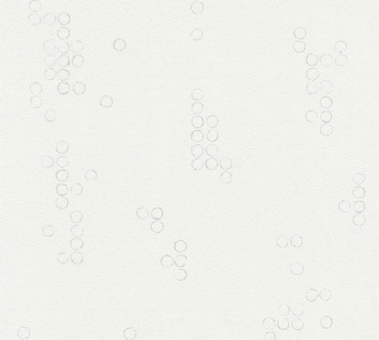 A.S. Création Punktetapete Kreistapete Weiß 377631 Wandtapete Vliestapete Vinyl