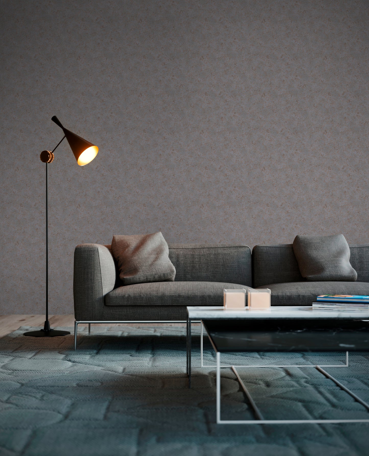 A.S. Création Unitapete Braun 377708 Wandtapete Vliestapete Struktur Unis Vinyl