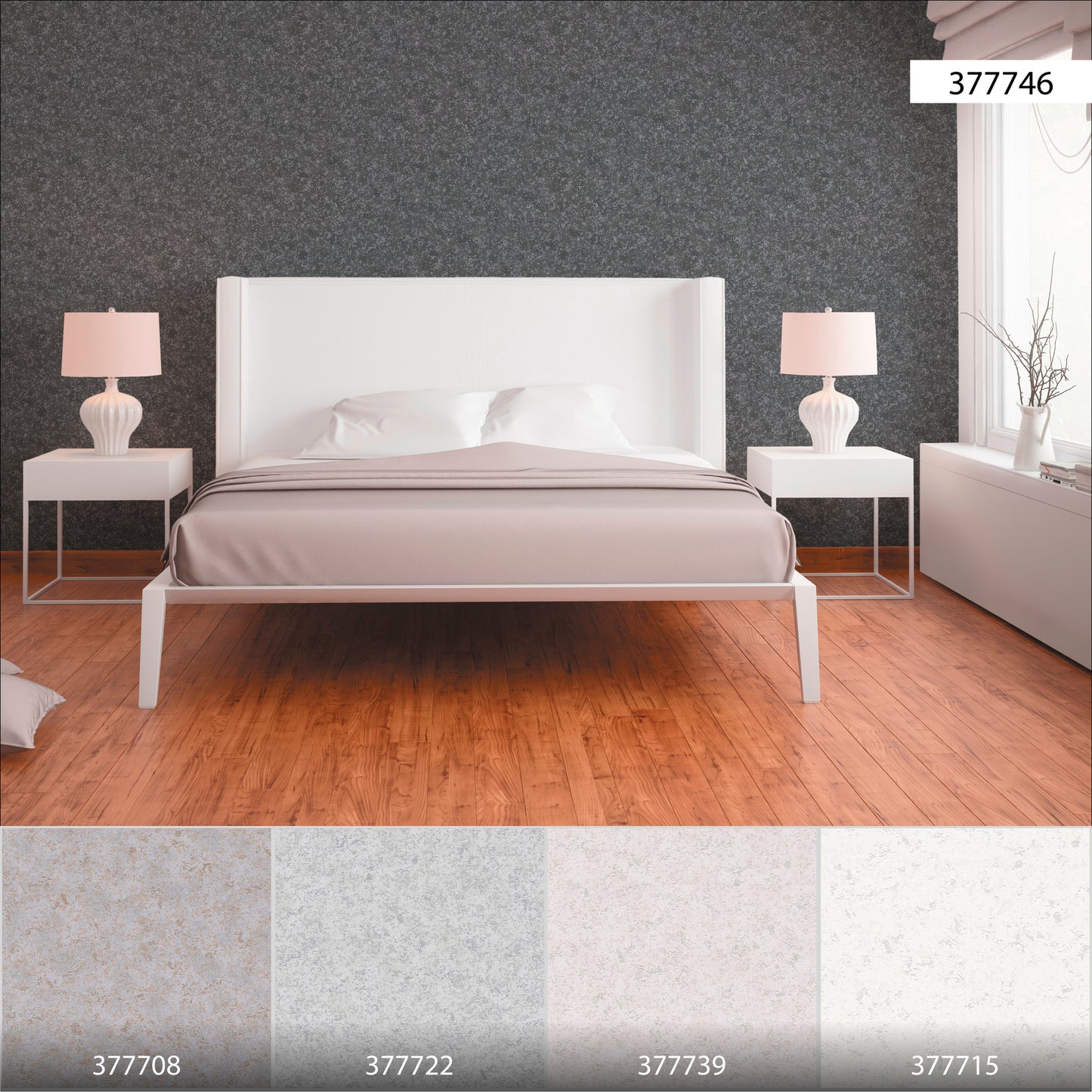 A.S. Création Uni Tapete Schwarz 377746 Wandtapete Vliestapete Struktur  Vinyl