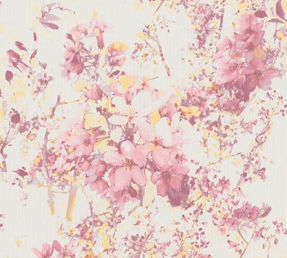 A.S. Création Blumen Tapete Rosa 378161 Wandtapete Vliestapete Floral Vinyl