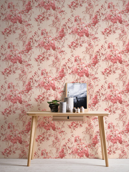 A.S. Création Blumen Tapete Rot 378162 Wandtapete Vliestapete Floral Vinyl Rolle