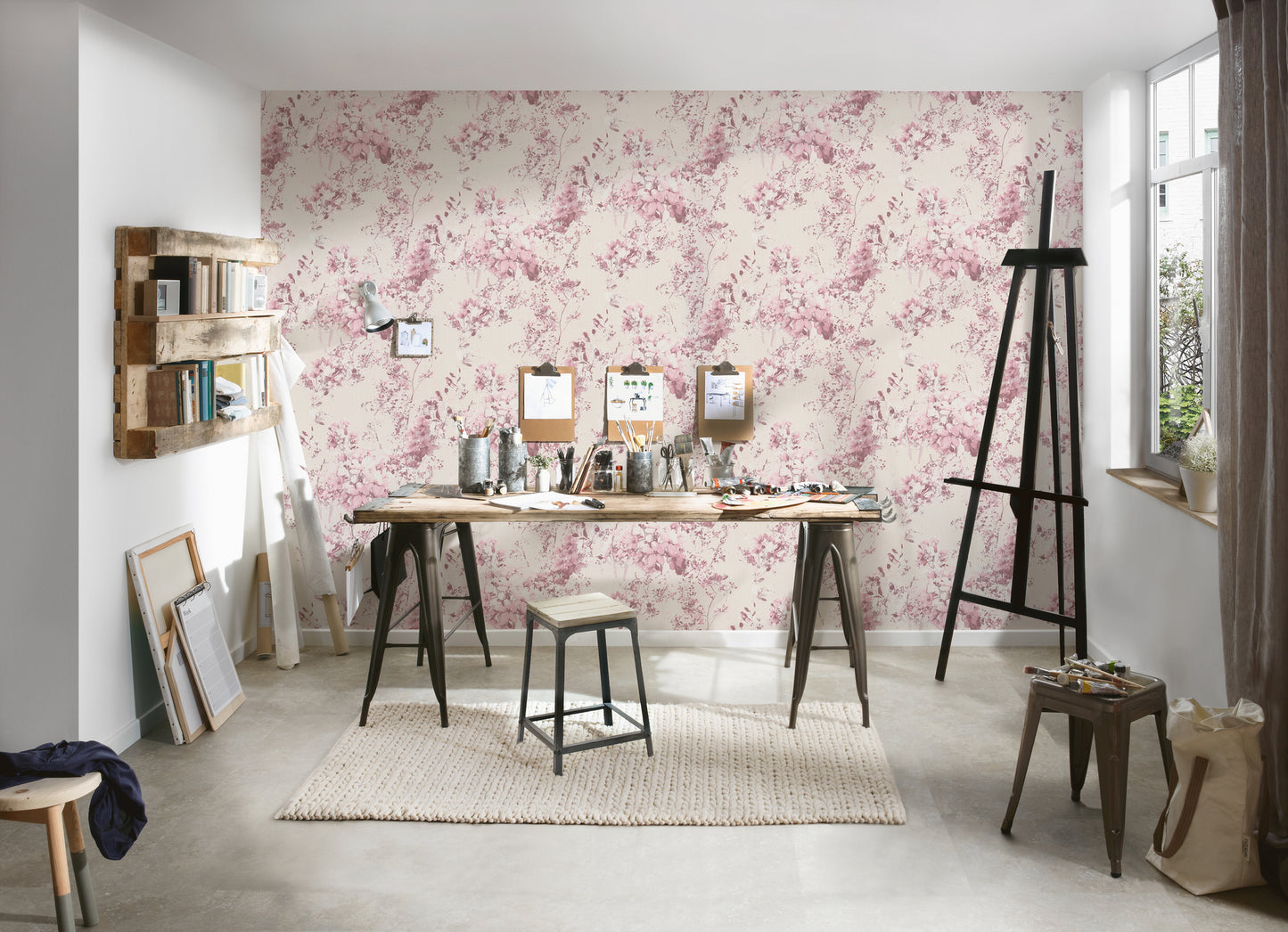 A.S. Création Blumen Tapete Rosa 378163 Wandtapete Vliestapete Floral Vinyl