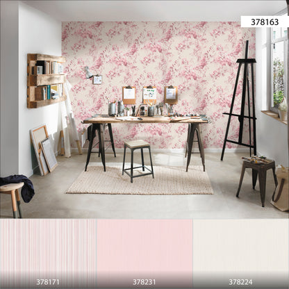 A.S. Création Blumen Tapete Rosa 378163 Wandtapete Vliestapete Floral Vinyl