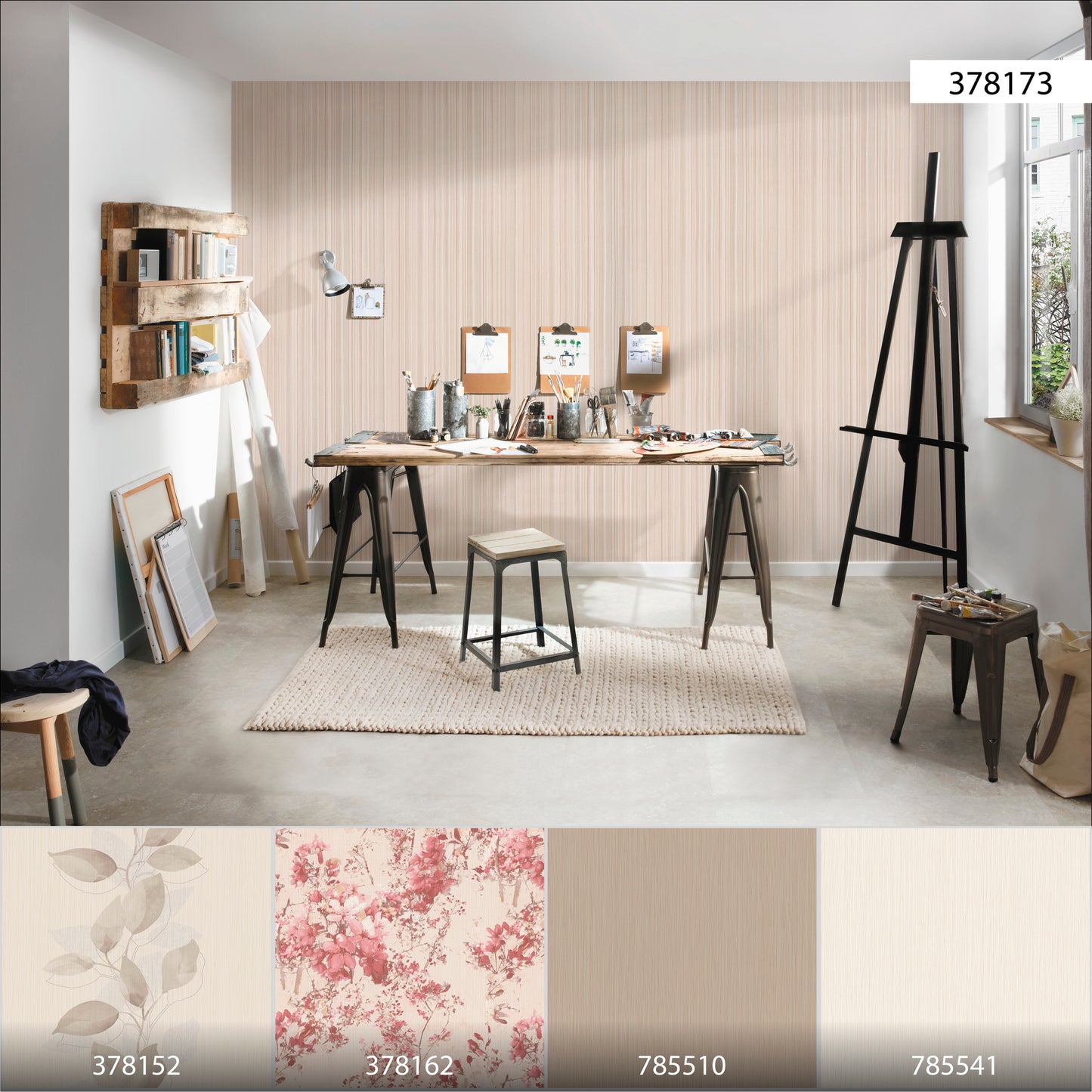 A.S. Création Streifentapete Beige 378173 Wandtapete Vliestapete Streifen Vinyl