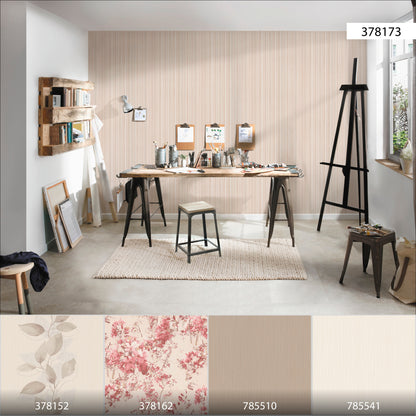 A.S. Création Streifentapete Beige 378173 Wandtapete Vliestapete Streifen Vinyl