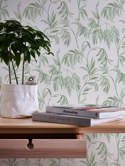 A.S. Création Blumen Tapete Grün 378301 Wandtapete Vliestapete Floral modern