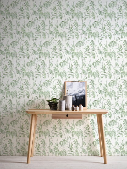 A.S. Création Blumen Tapete Grün 378301 Wandtapete Vliestapete Floral modern
