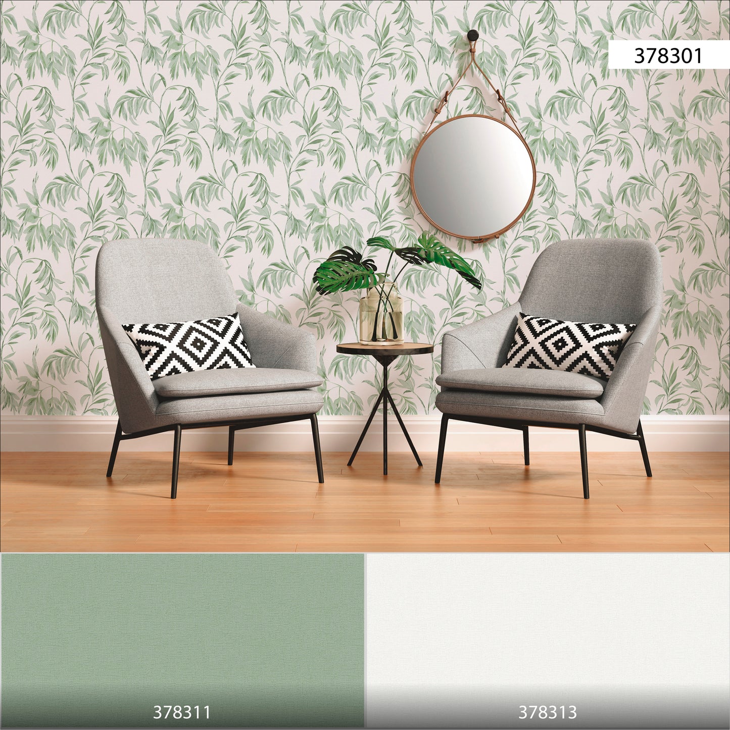 A.S. Création Blumen Tapete Grün 378301 Wandtapete Vliestapete Floral modern