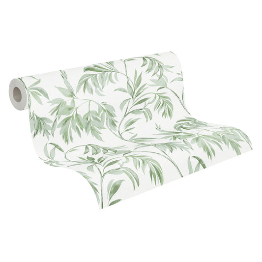 A.S. Création Blumen Tapete Grün 378301 Wandtapete Vliestapete Floral modern