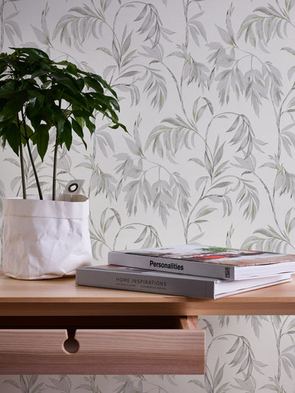 A.S. Création Blumen Tapete Grau 378303 Wandtapete Vliestapete Floral modern