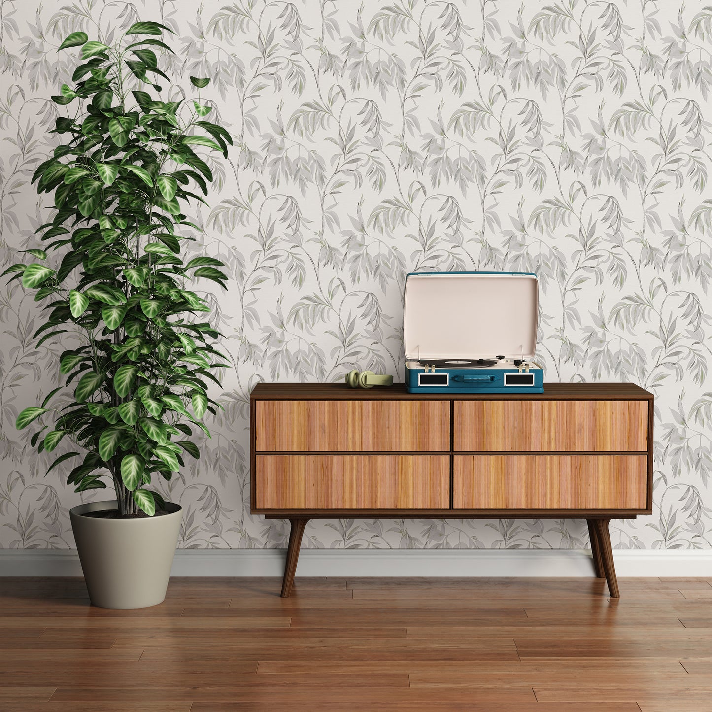 A.S. Création Blumen Tapete Grau 378303 Wandtapete Vliestapete Floral modern