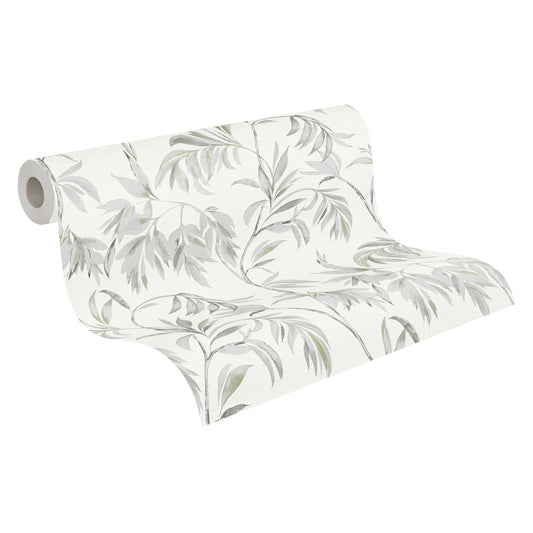 A.S. Création Blumen Tapete Grau 378303 Wandtapete Vliestapete Floral modern