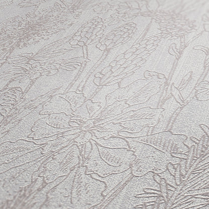 A.S. Création Blumen Tapete Grau 378341 Wandtapete Vliestapete Floral Vinyl