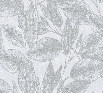 A.S. Création Blumentapete Silber 378362 Wandtapete Vliestapete Floral Vinyl