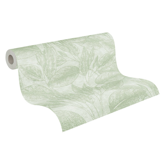 A.S. Création Blumen Tapete Grün 378363 Wandtapete Vliestapete Floral Vinyl