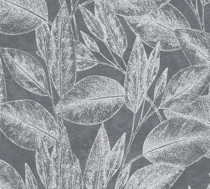 A.S. Création Blumentapete Schwarz 378364 Wandtapete Vliestapete Floral Vinyl