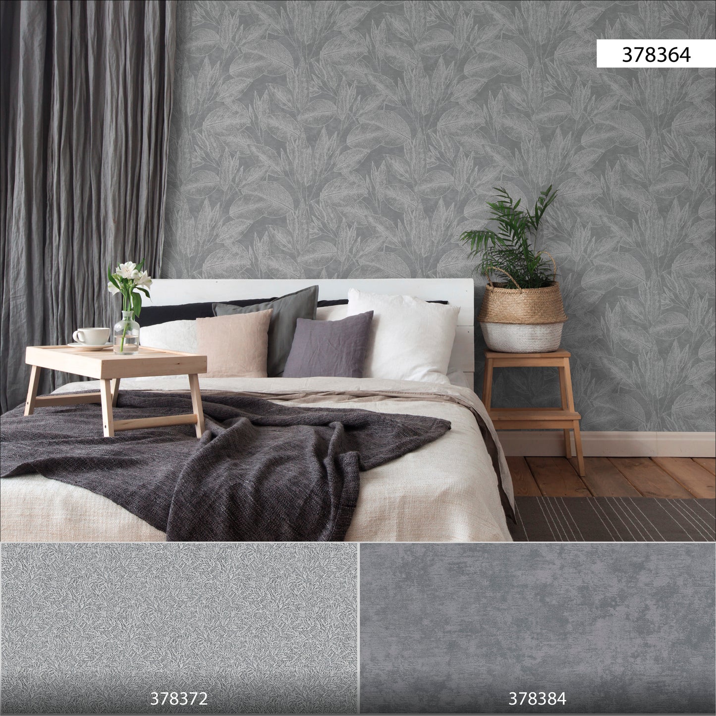 A.S. Création Blumentapete Schwarz 378364 Wandtapete Vliestapete Floral Vinyl