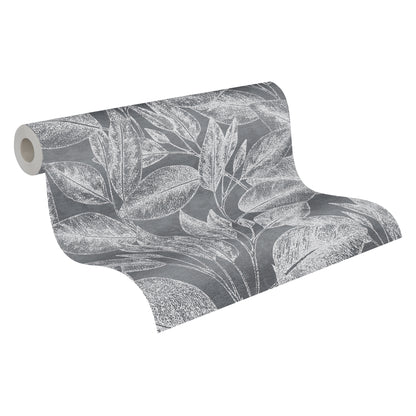 A.S. Création Blumentapete Schwarz 378364 Wandtapete Vliestapete Floral Vinyl