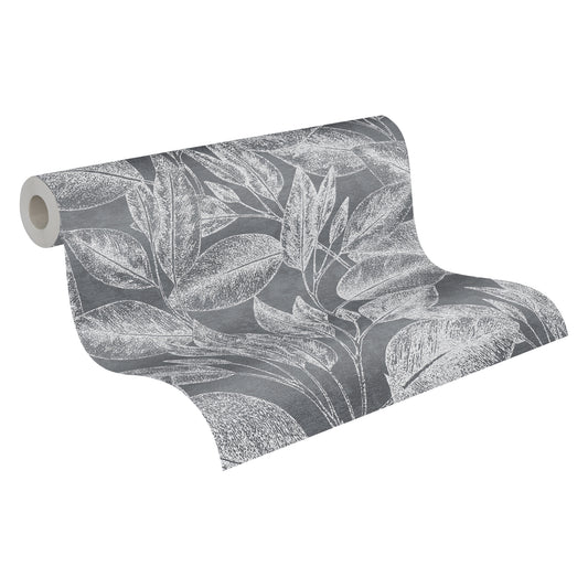 A.S. Création Blumentapete Schwarz 378364 Wandtapete Vliestapete Floral Vinyl