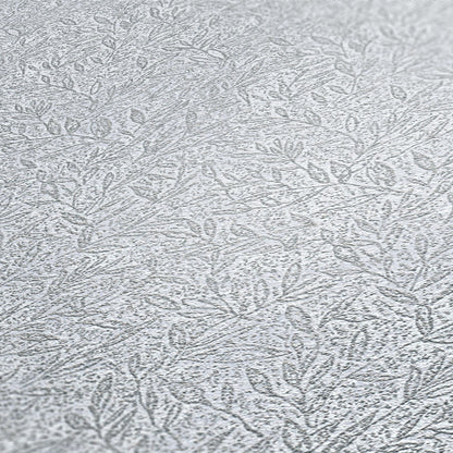A.S. Création Blumentapete Silber 378371 Wandtapete Vliestapete Floral Vinyl
