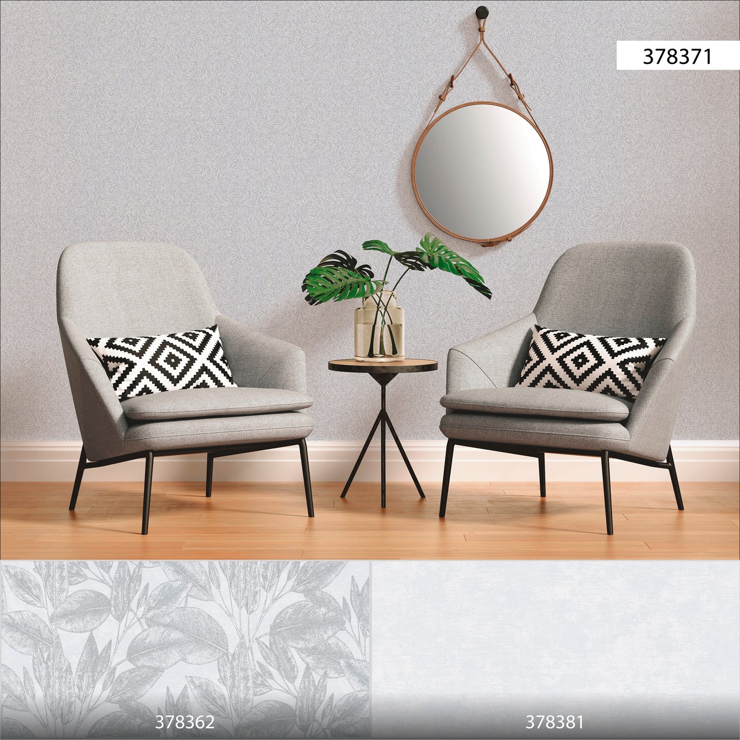 A.S. Création Blumentapete Silber 378371 Wandtapete Vliestapete Floral Vinyl