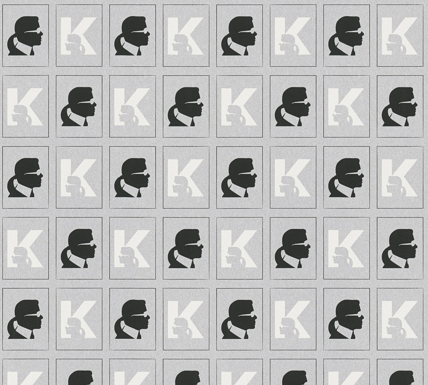Karl Lagerfeld Designertapete Silber 378424 Wandtapete Vliestapete Grafik Vinyl