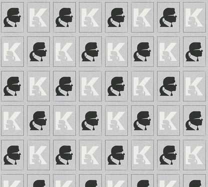 Karl Lagerfeld Designertapete Silber 378424 Wandtapete Vliestapete Grafik Vinyl