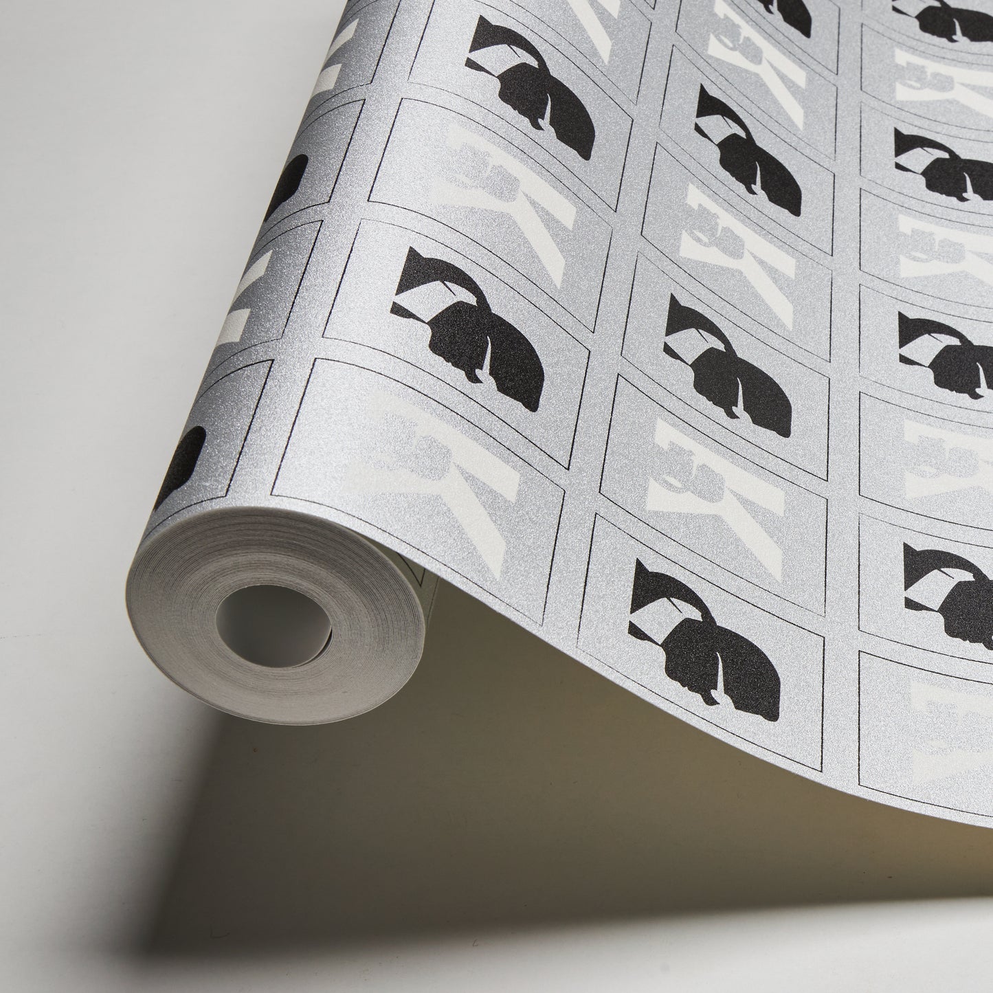 Karl Lagerfeld Designertapete Silber 378424 Wandtapete Vliestapete Grafik Vinyl