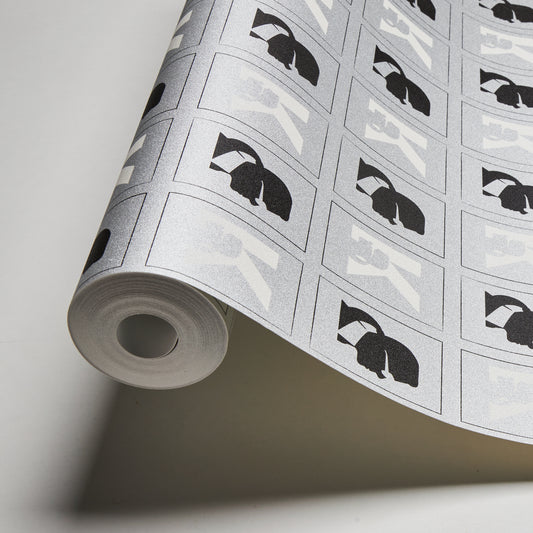 Karl Lagerfeld Designertapete Silber 378424 Wandtapete Vliestapete Grafik Vinyl